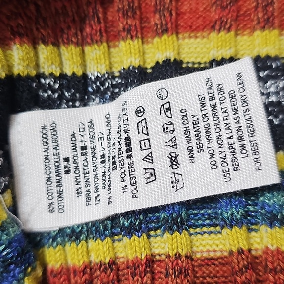 Free People NWT Carly Striped Multicolor Cowl Neck Sweater Large - Picture 9 of 10